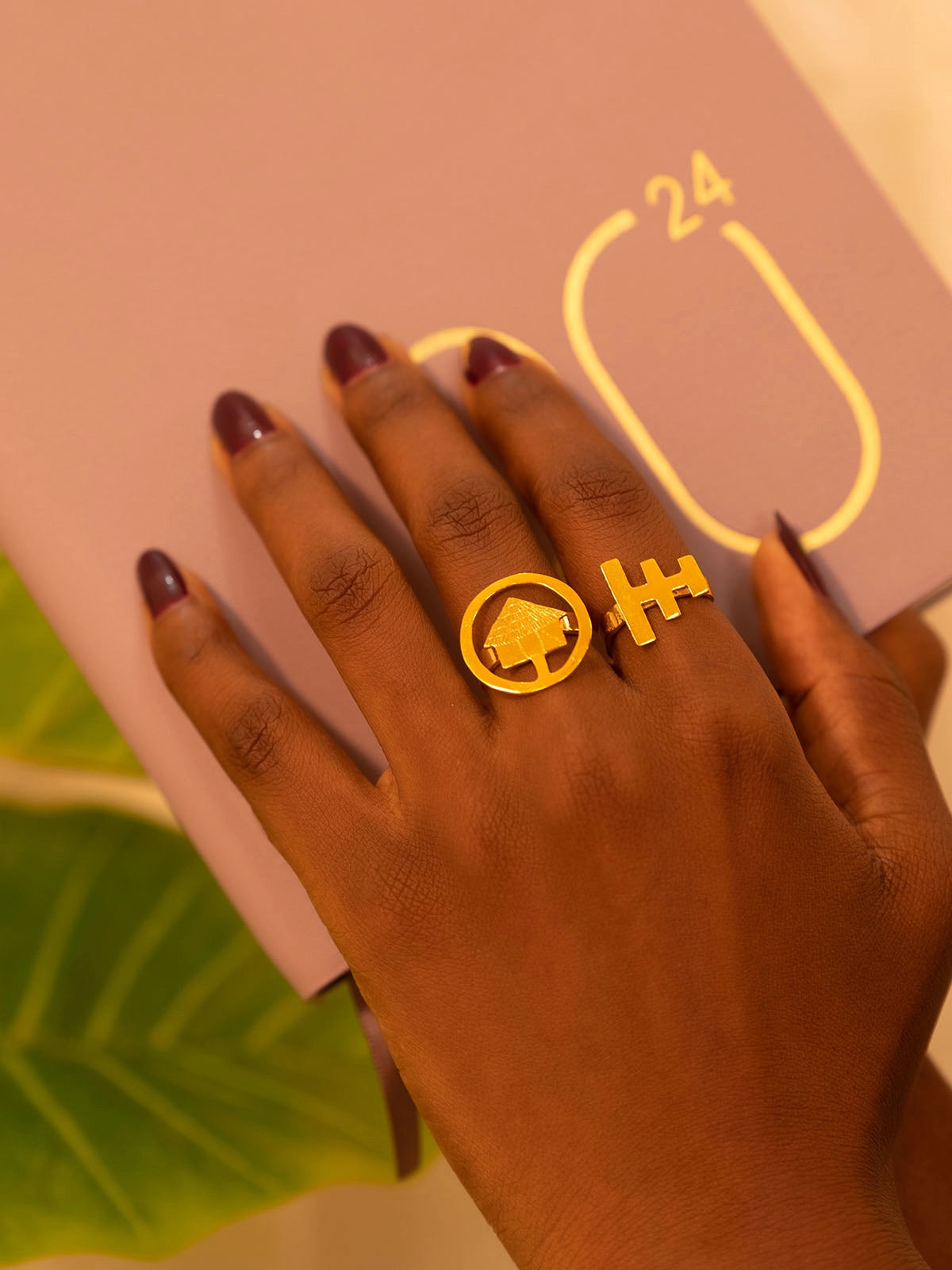 Bague kedougou duo bronze artisanal afrique sénégal fait main
