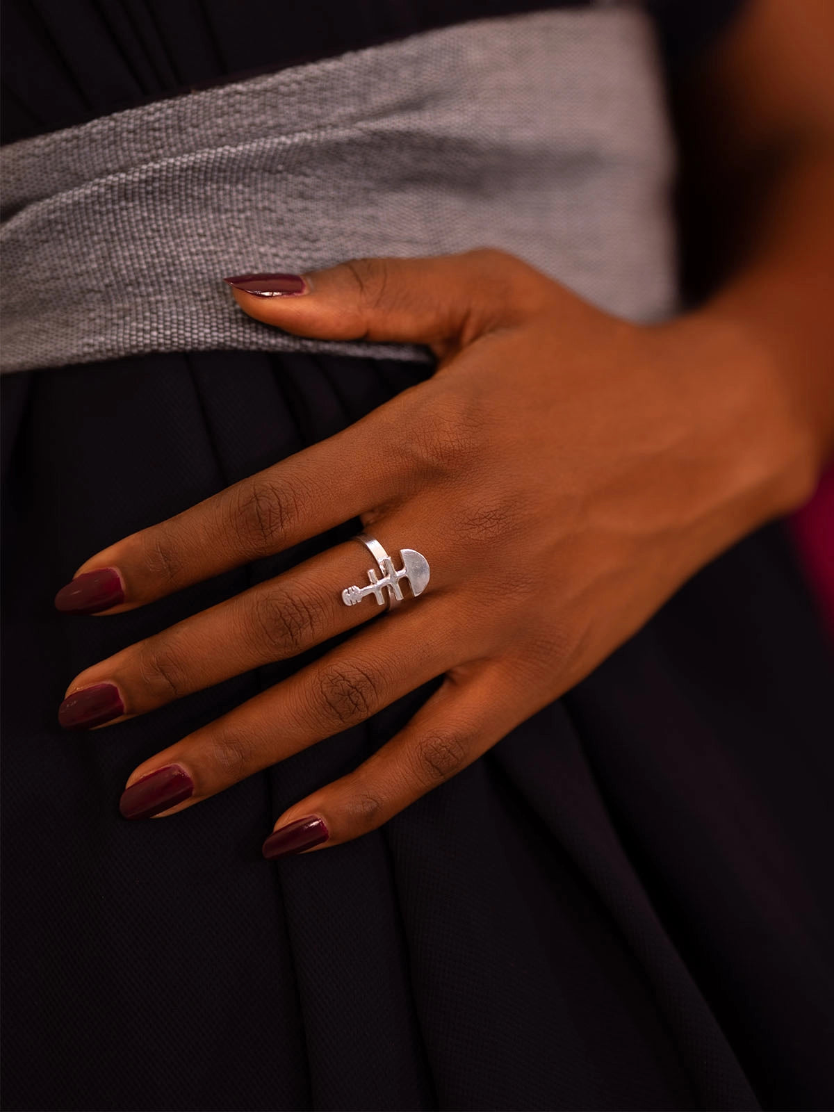 Bague kora small argent artisanal afrique sénégal fait main