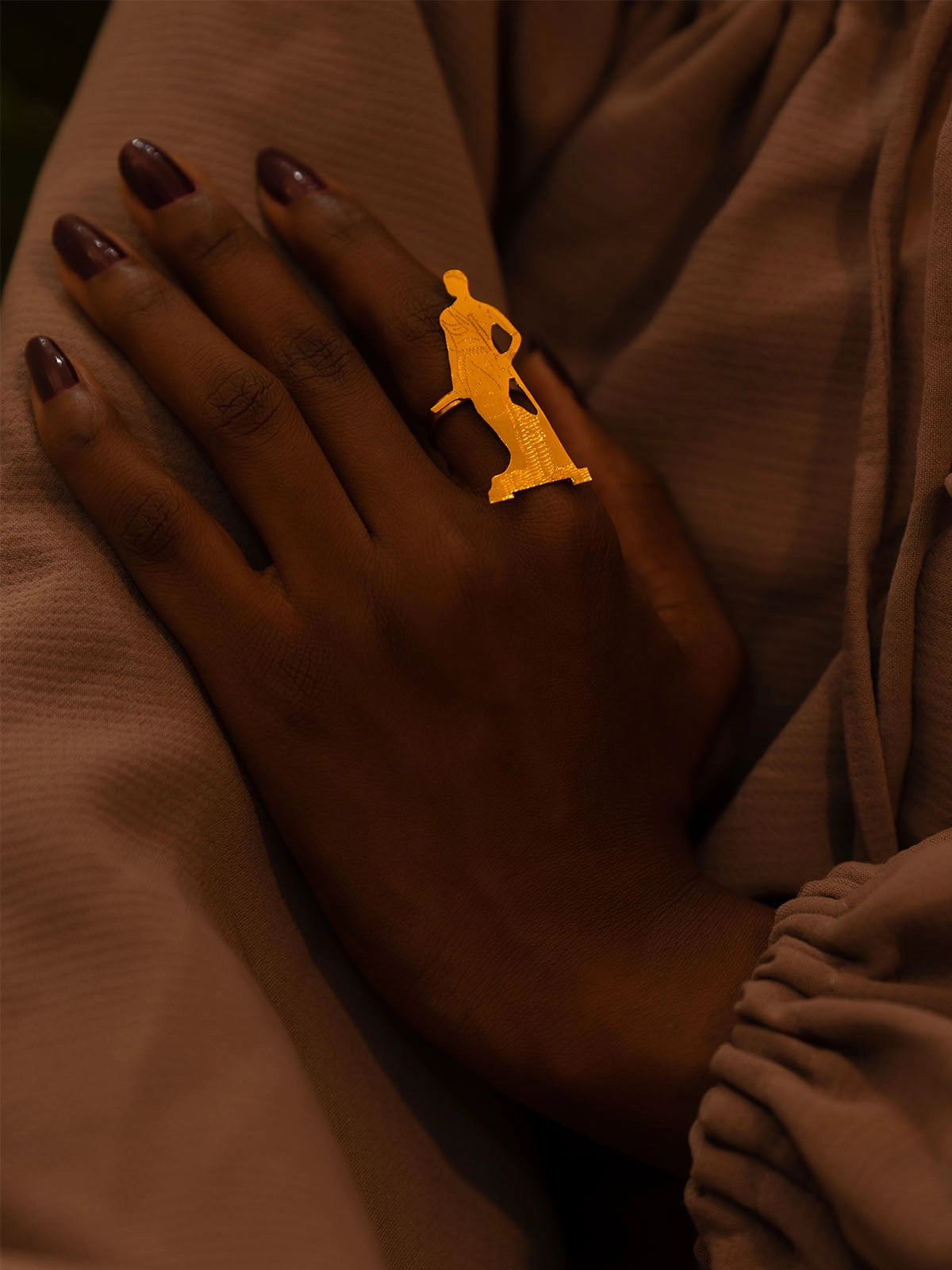 Bague minon bronze afrique benin fait main artisanat