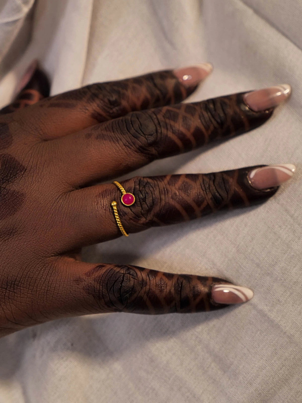 Bague raw bronze sénégal afrique fait main