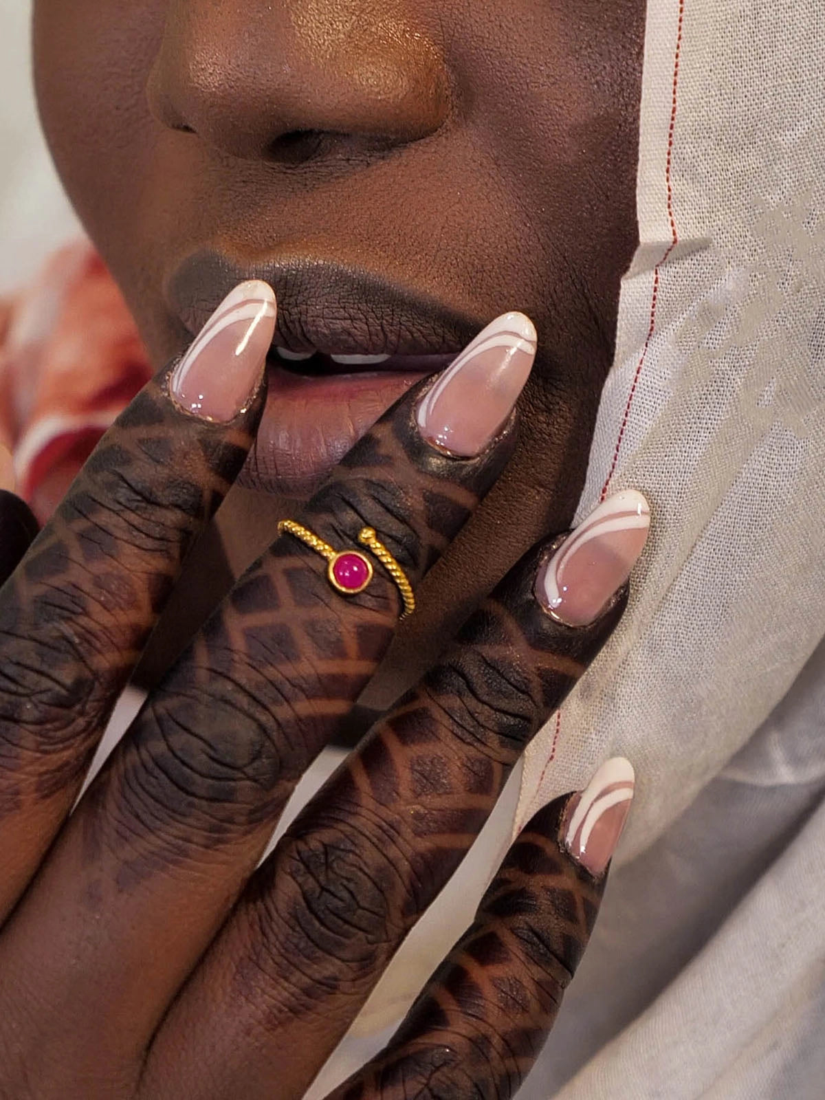 Bague raw phalange bronze sénégal afrique fait main
