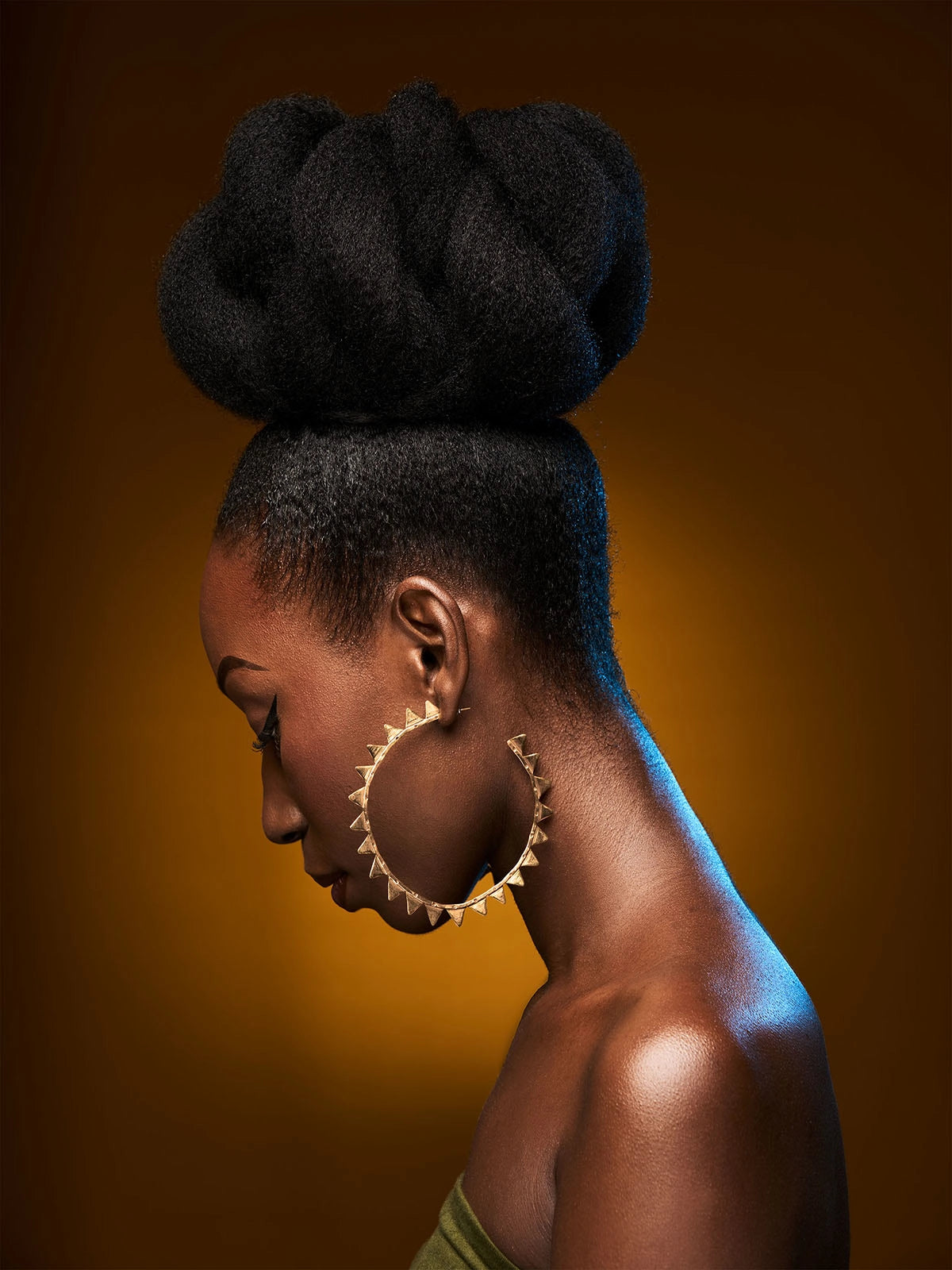 Boucles crown bronze design artisanat senegal fait main afrique
