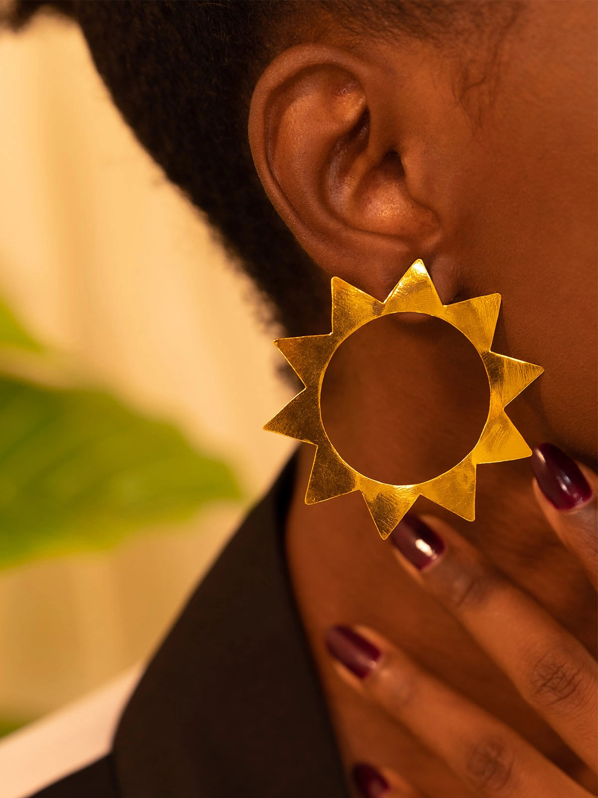 Boucles crown mini bronze design artisanat senegal fait main afrique