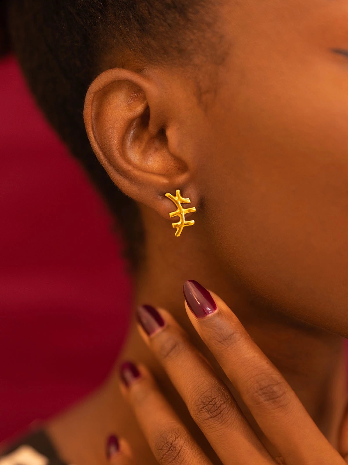 Boucles drama mini bronze fait main senegal afrique artisanat design