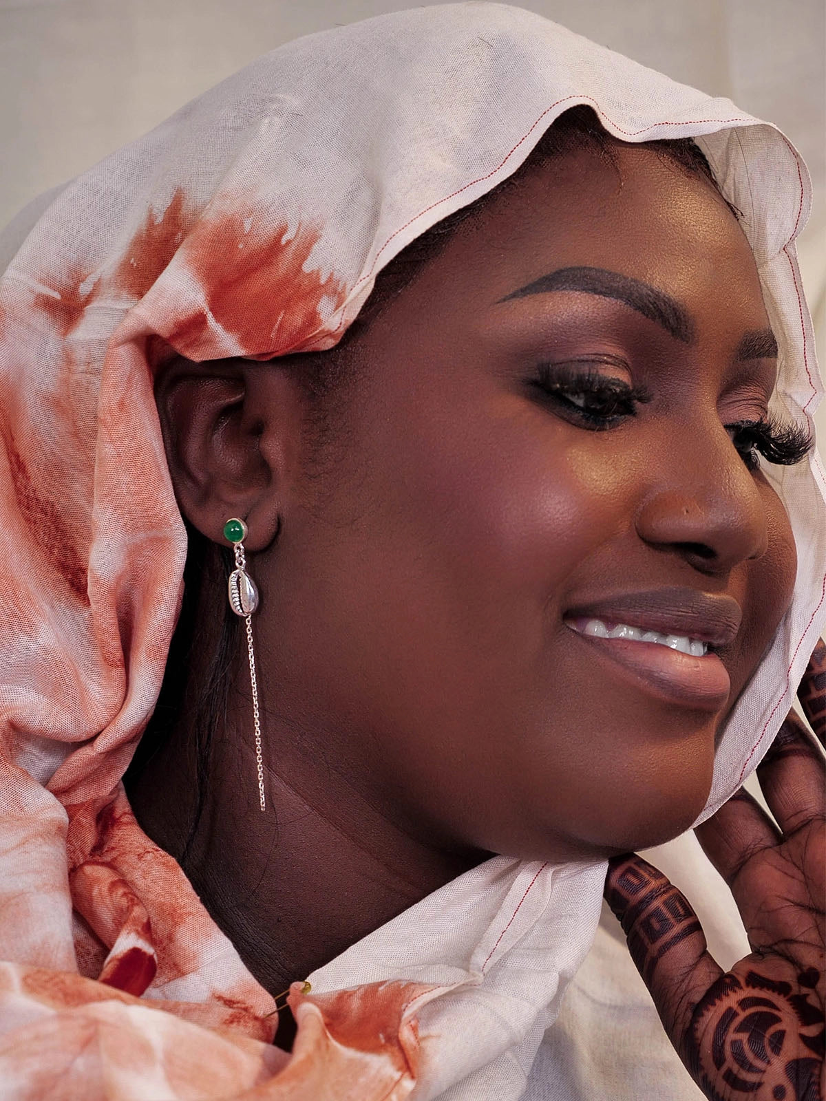 Boucles emeraude argent design fait main senegal afrique artisanat
