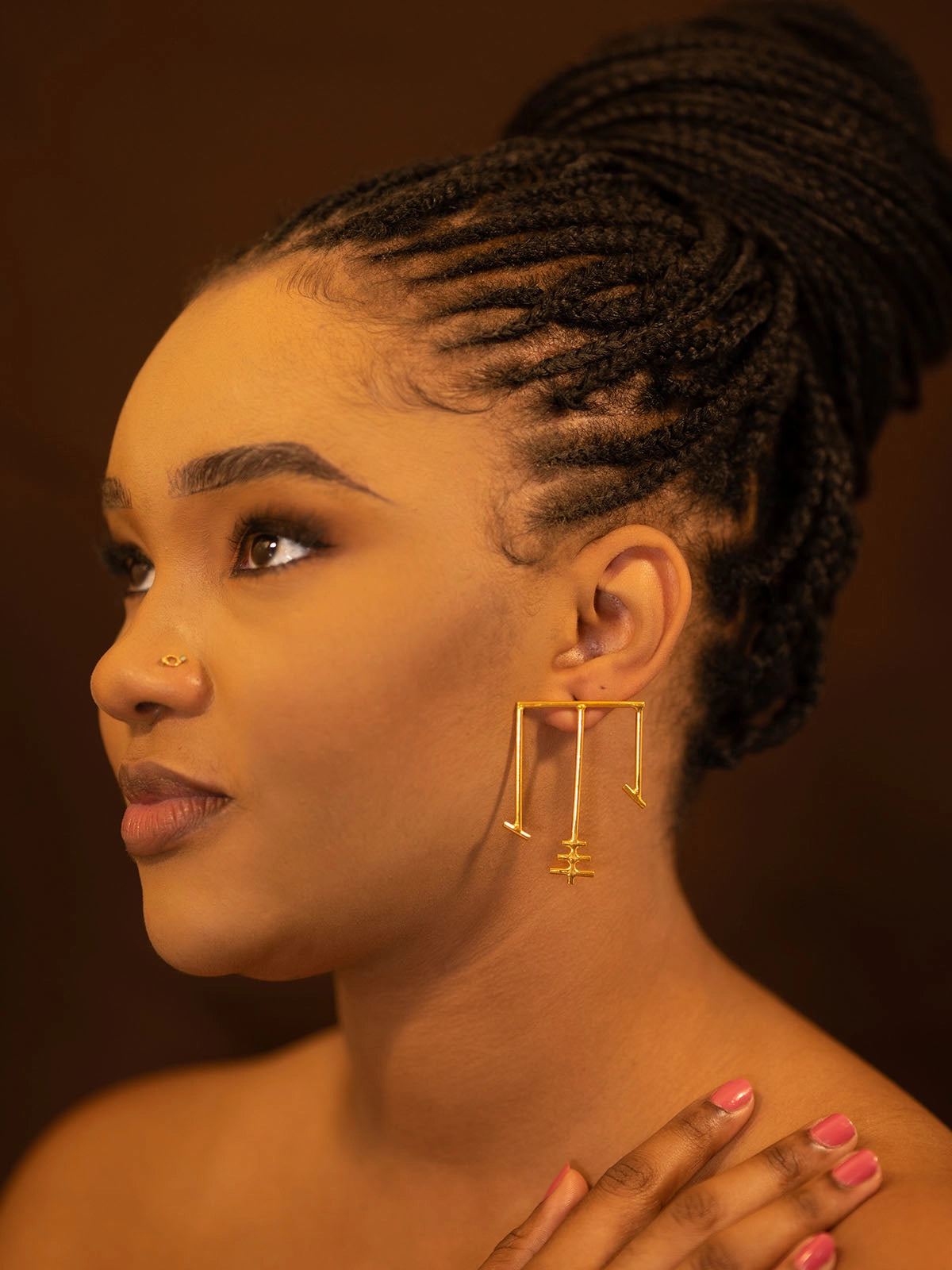 Boucles equilibre small bronze artisanat fait main senegal afrique design