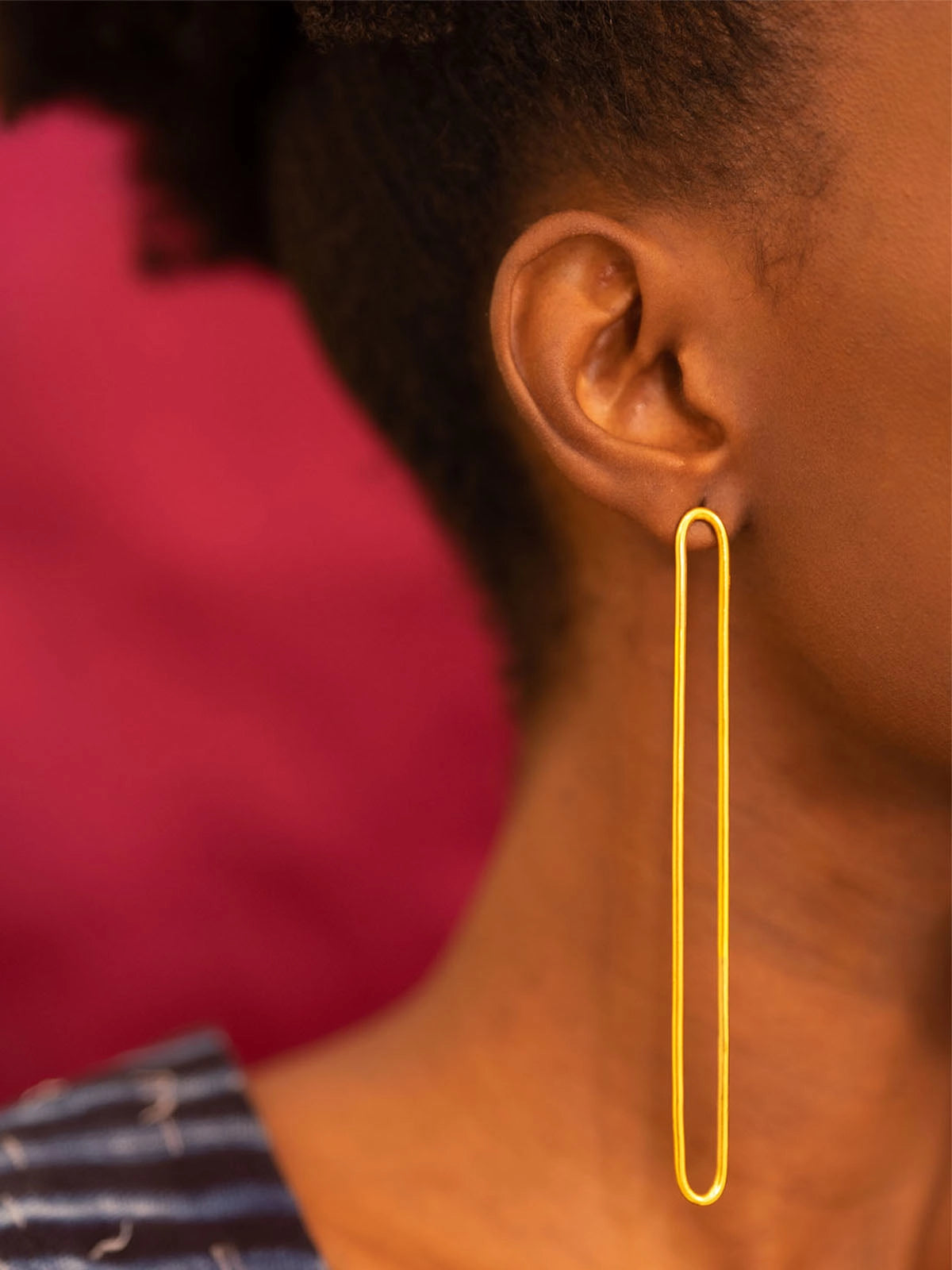Boucles leslie 12cm bronze afrique senegal faitmain design