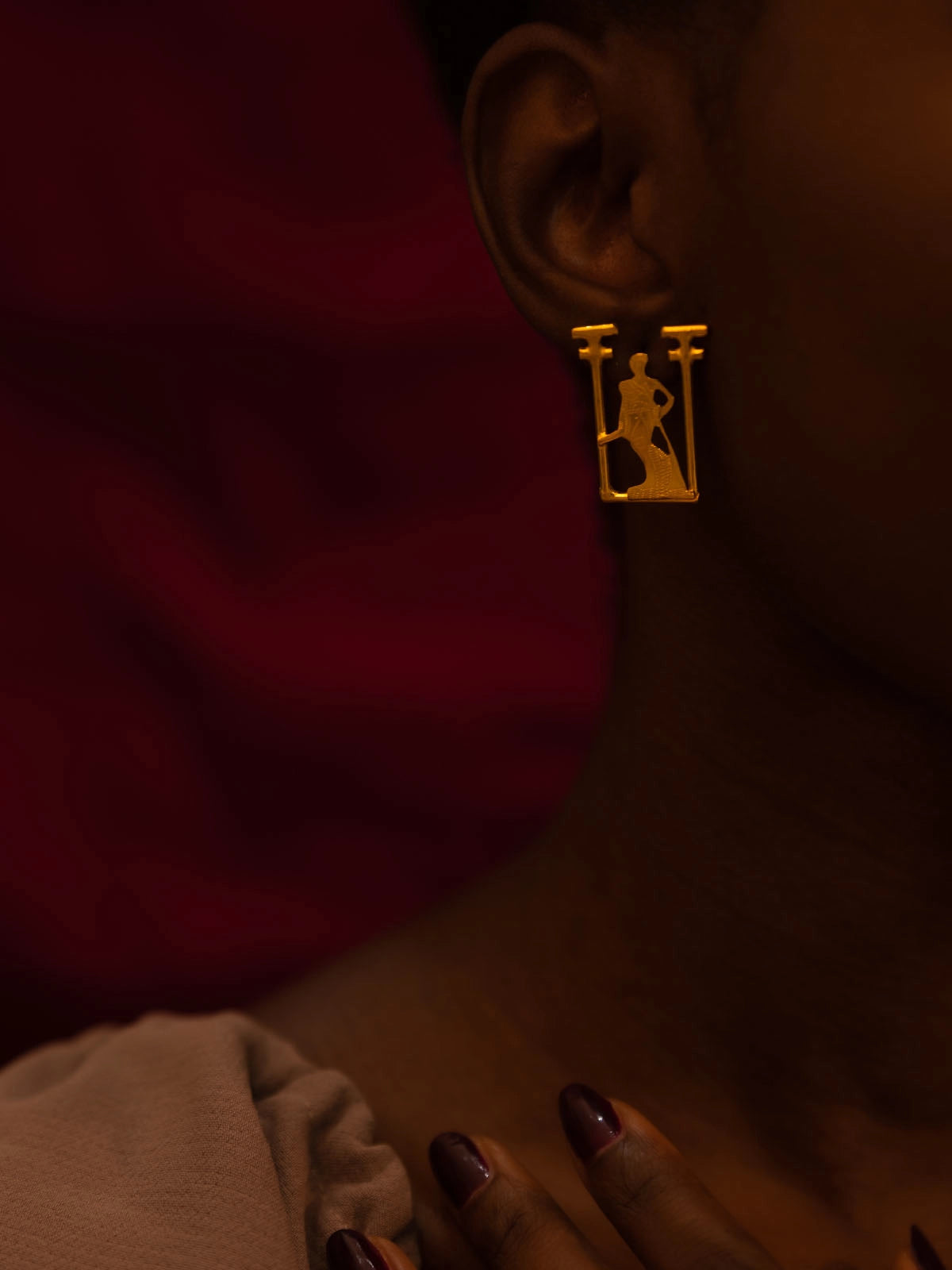 Boucles minon small piliers bronze artisanat afrique benin faitmain