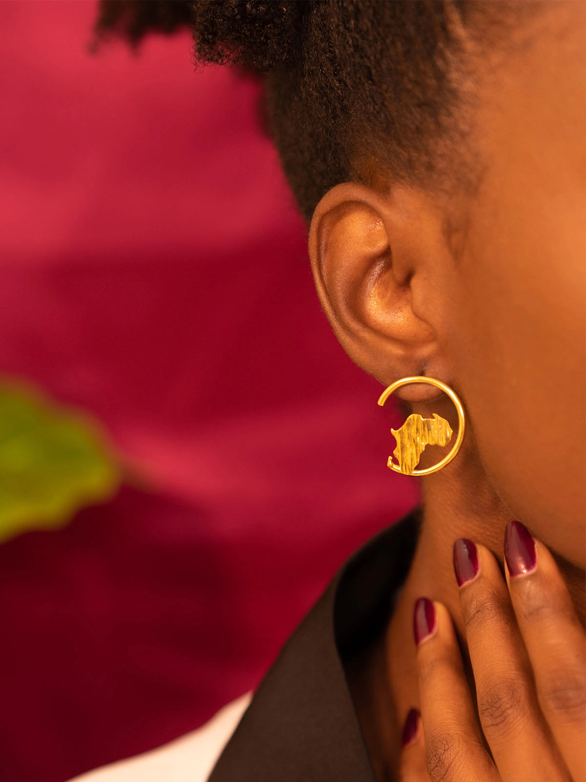 Boucles mother mini marbree bronze faitmain design artisanat afrique senegal