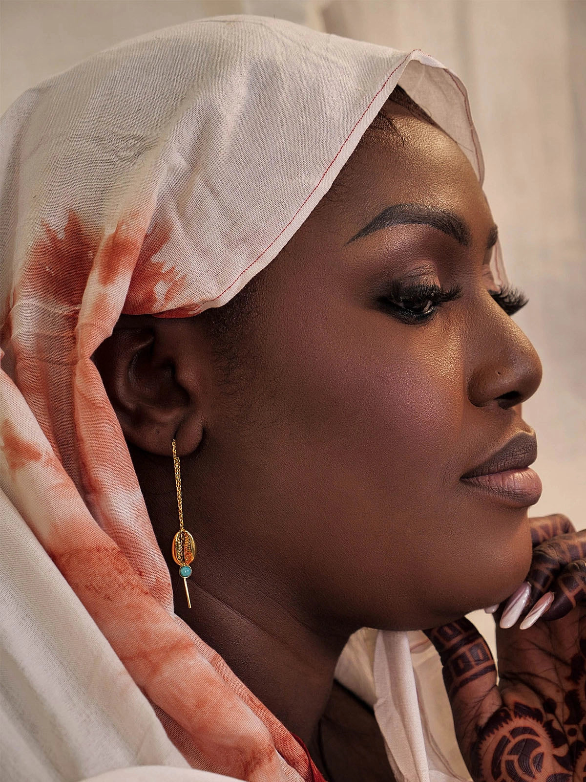 Boucles sandra bronze design faitmain artisanat afrique senegal