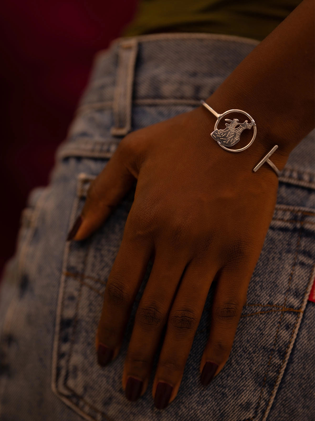 Bracelet renaissance argent design faitmain artisanat senegal afrique