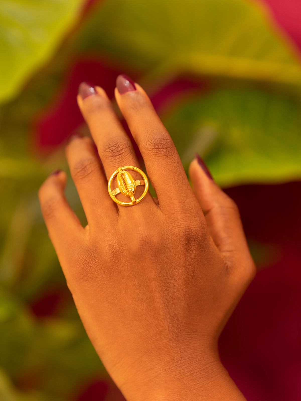 bague cauri bronze sénégal fait main artisanat bijoux afrique