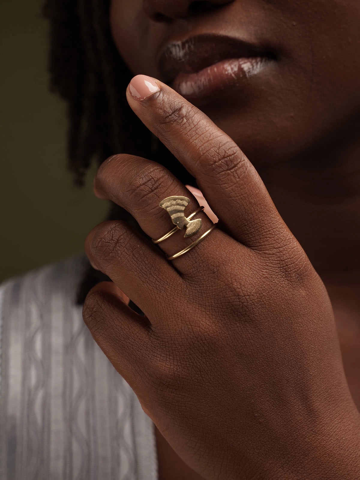 Bague Zulu bijoux bronze fait main sénégal afrique