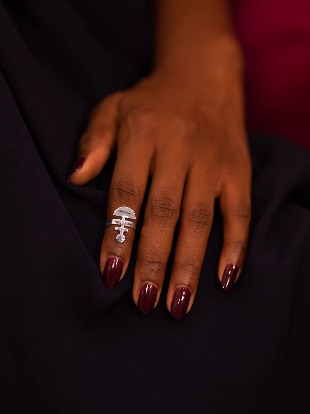Bague kora phalange argent artisanal afrique sénégal fait main