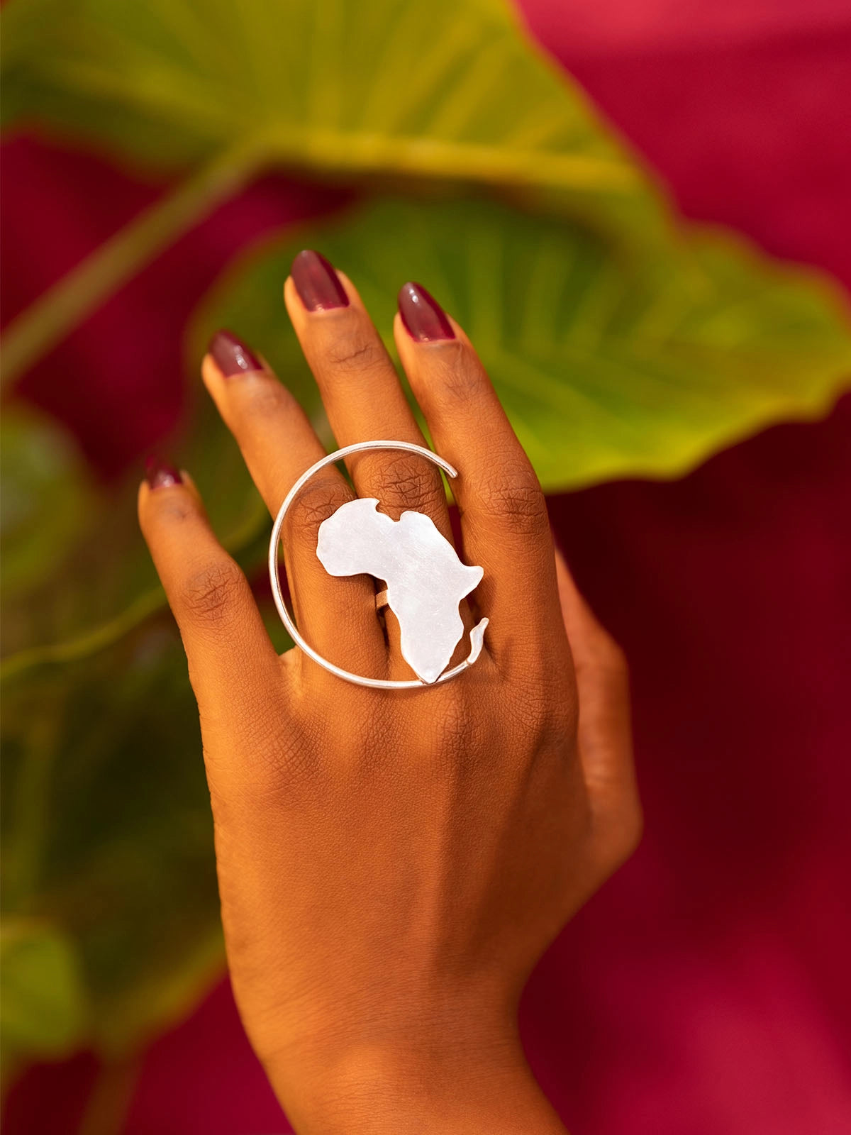 Bague mother argent lisse sénégal afrique fait main
