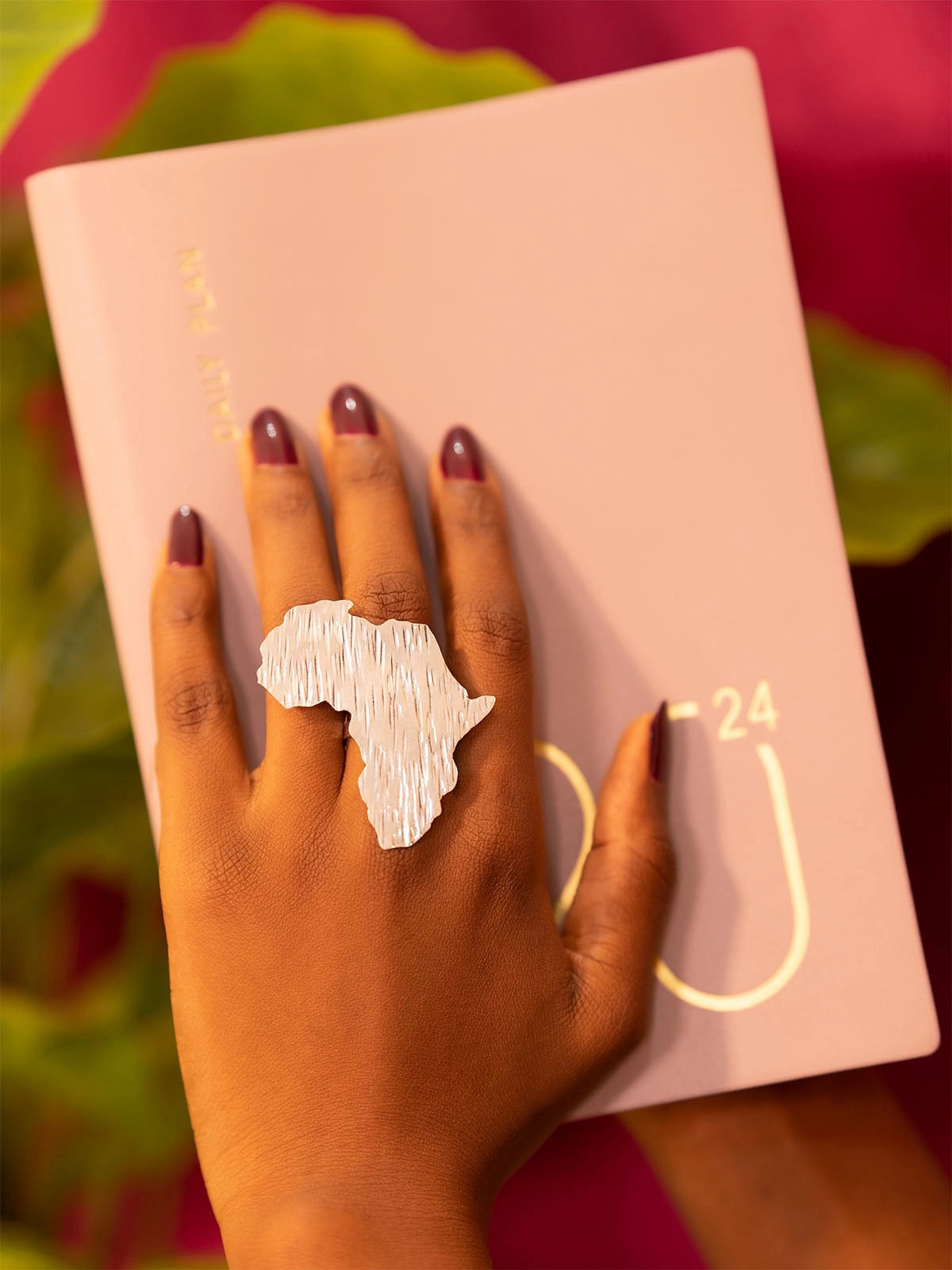 Bague mother argent marbrée sénégal afrique fait main