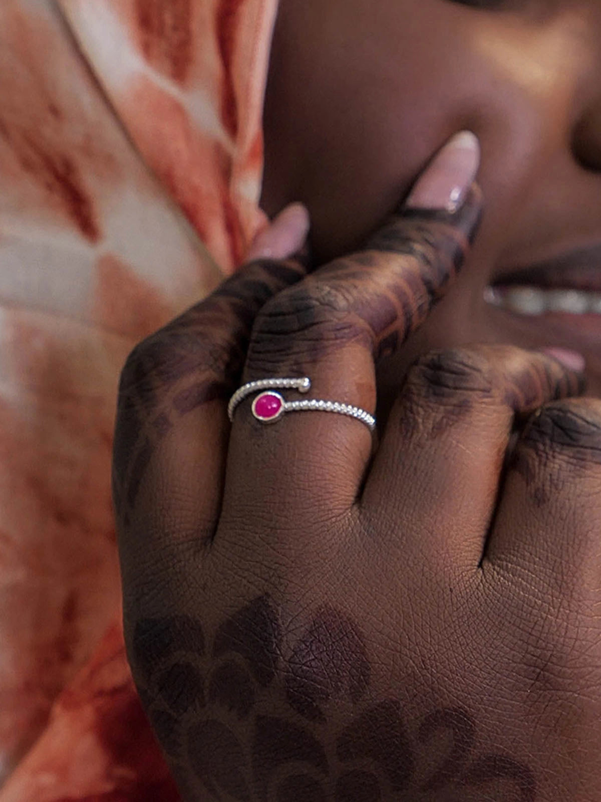 Bague raw  argent sénégal afrique fait main