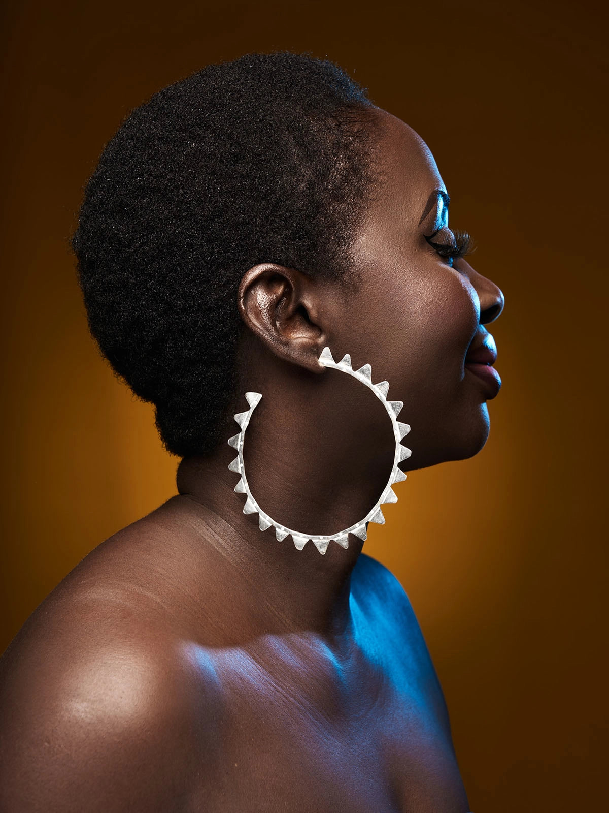 Boucles crown argent design artisanat senegal fait main afrique