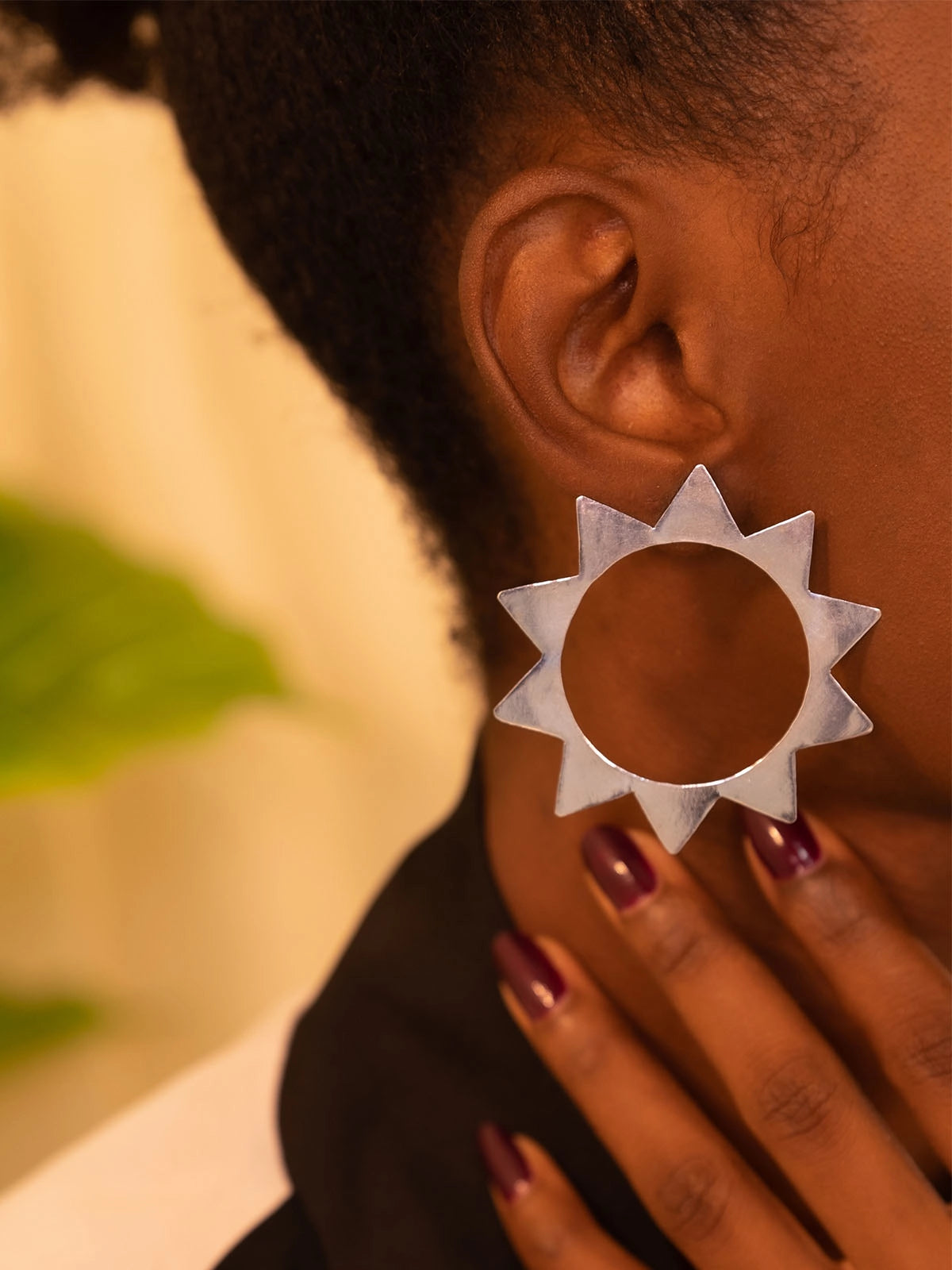 Boucles crown mini argent design artisanat senegal fait main afrique