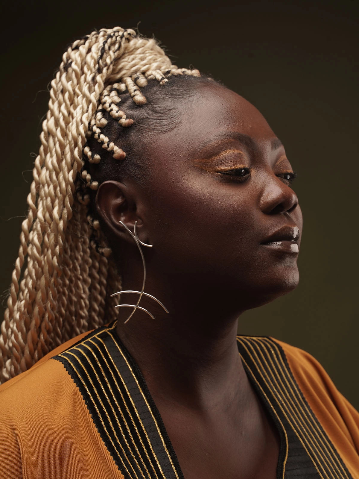 Boucles drama argent fait main senegal afrique artisanat design