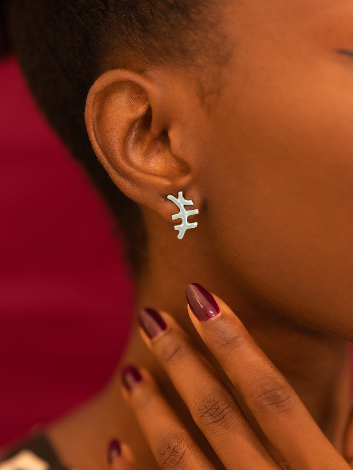 Boucles drama argent mini fait main senegal afrique artisanat design