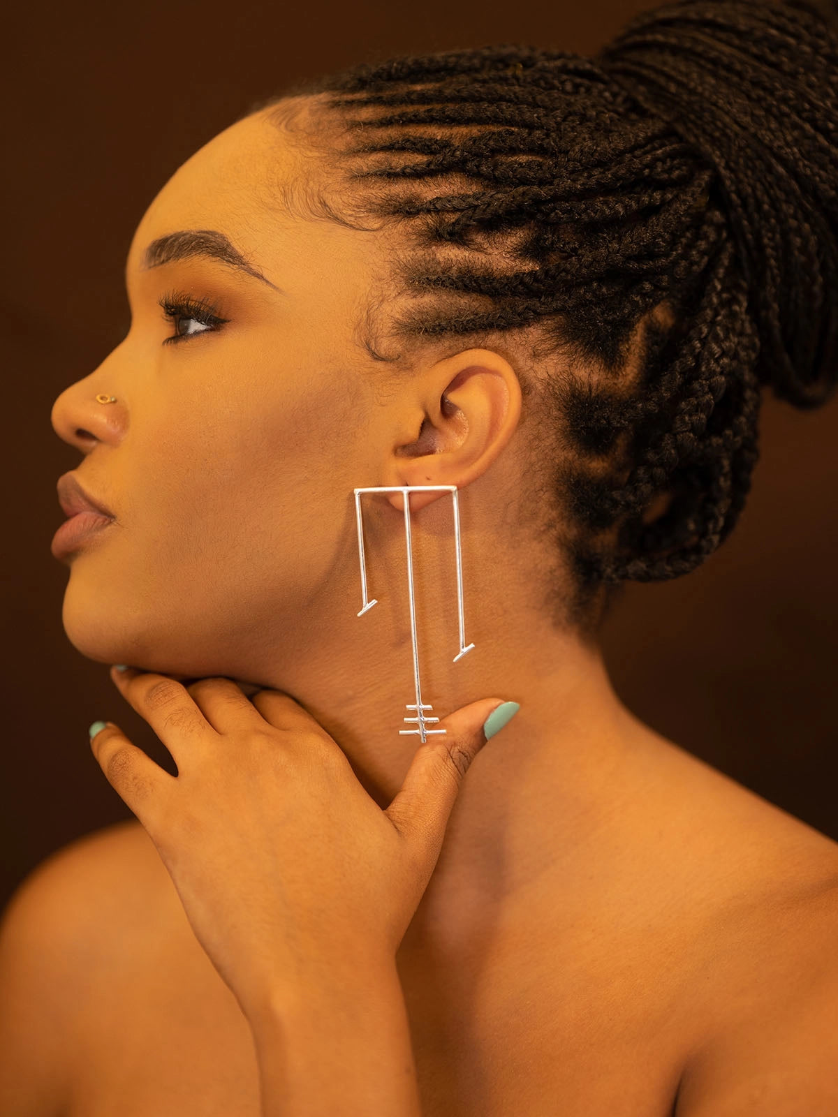 Boucles equilibre argent artisanat fait main senegal afrique design
