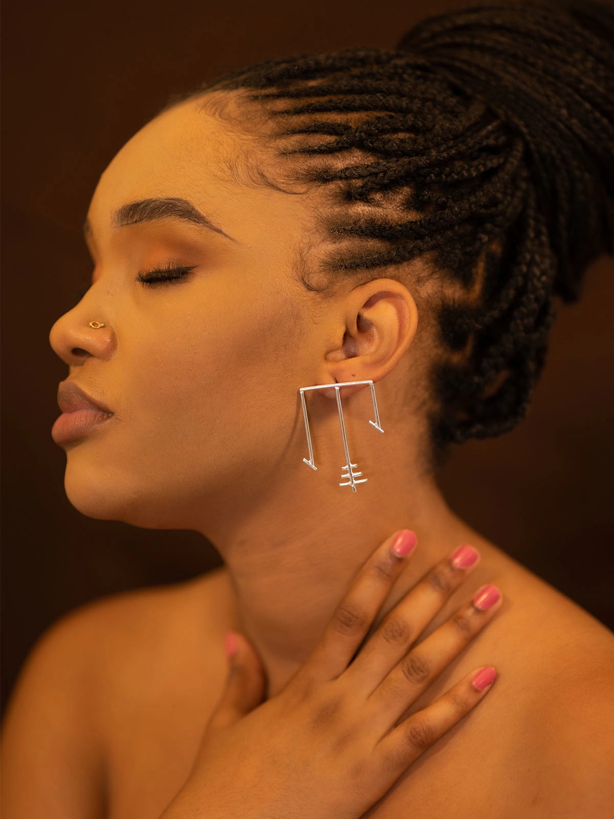 Boucles equilibre small argent artisanat fait main senegal afrique design