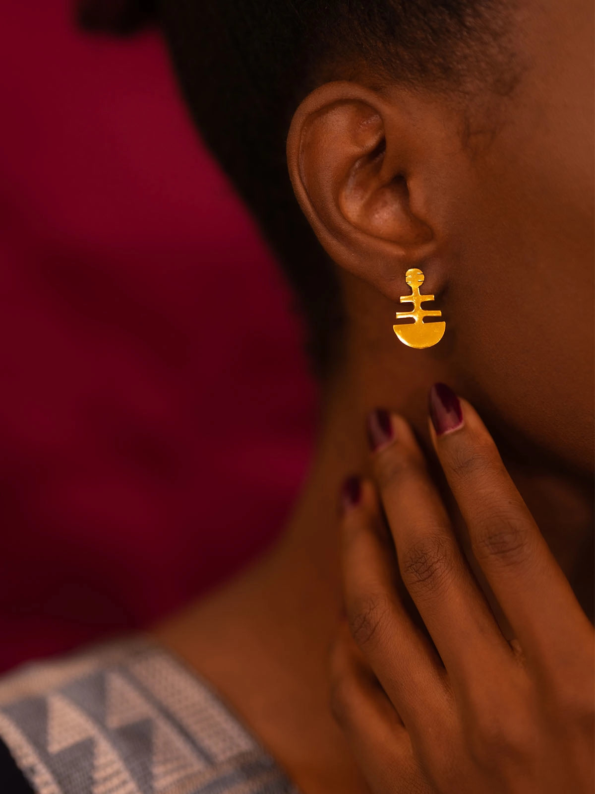 Boucles kora small bronze afrique senegal faitmain design