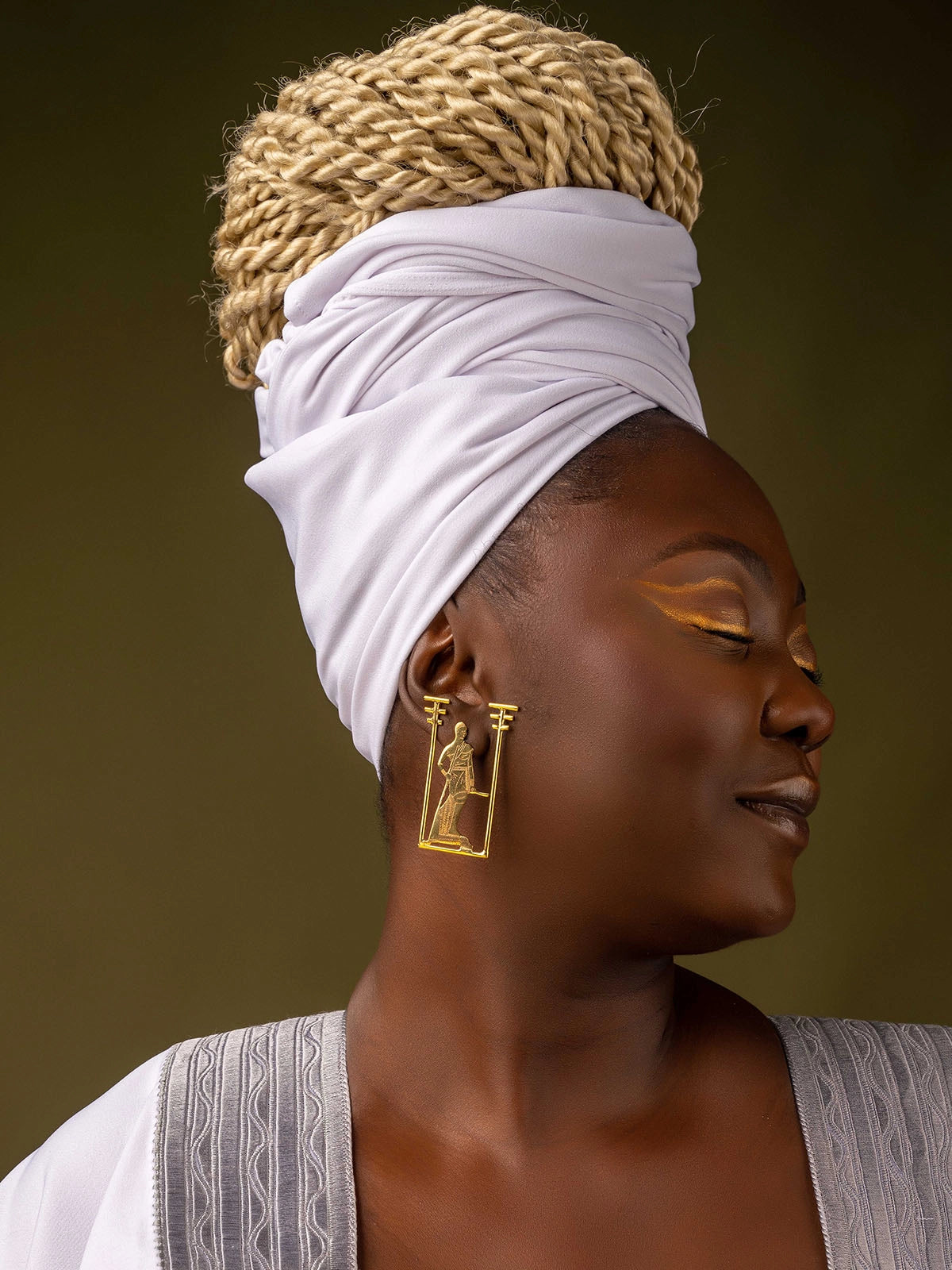 Boucles minon piliers bronze artisanat afrique benin faitmain design