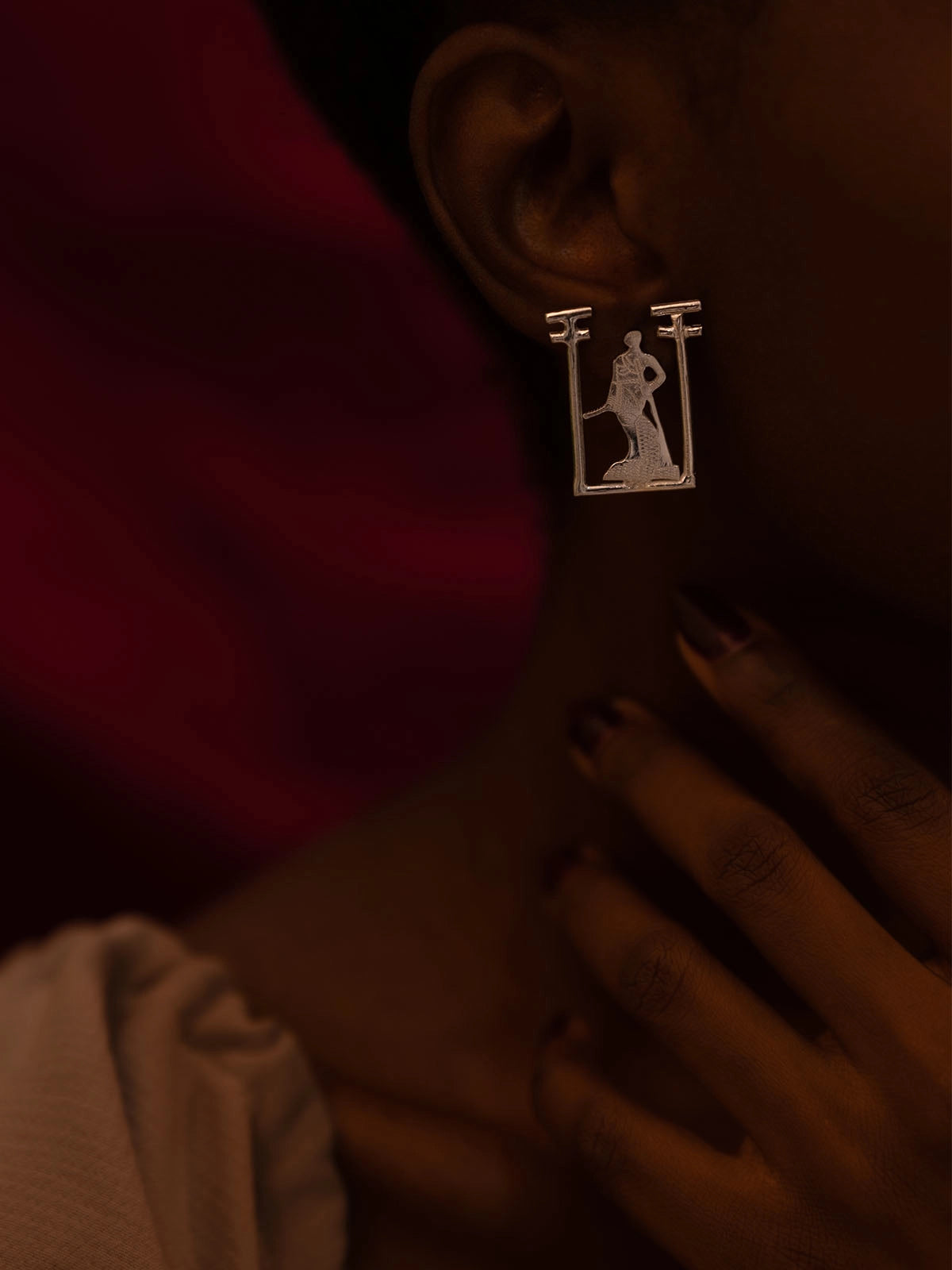 Boucles minon piliers small argent artisanat afrique benin faitmain design