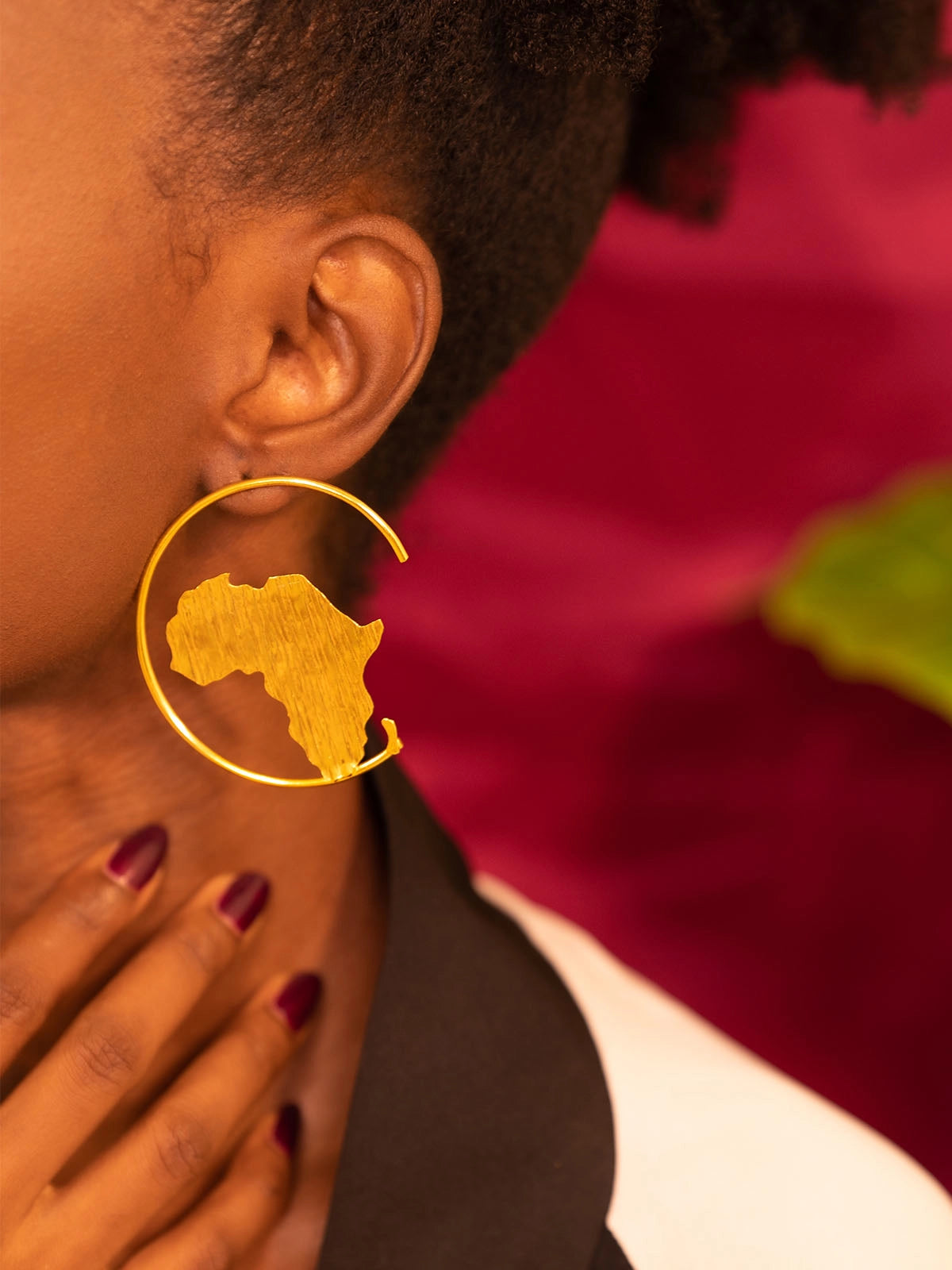 Boucles mother marbree bronze faitmain design artisanat afrique senegal