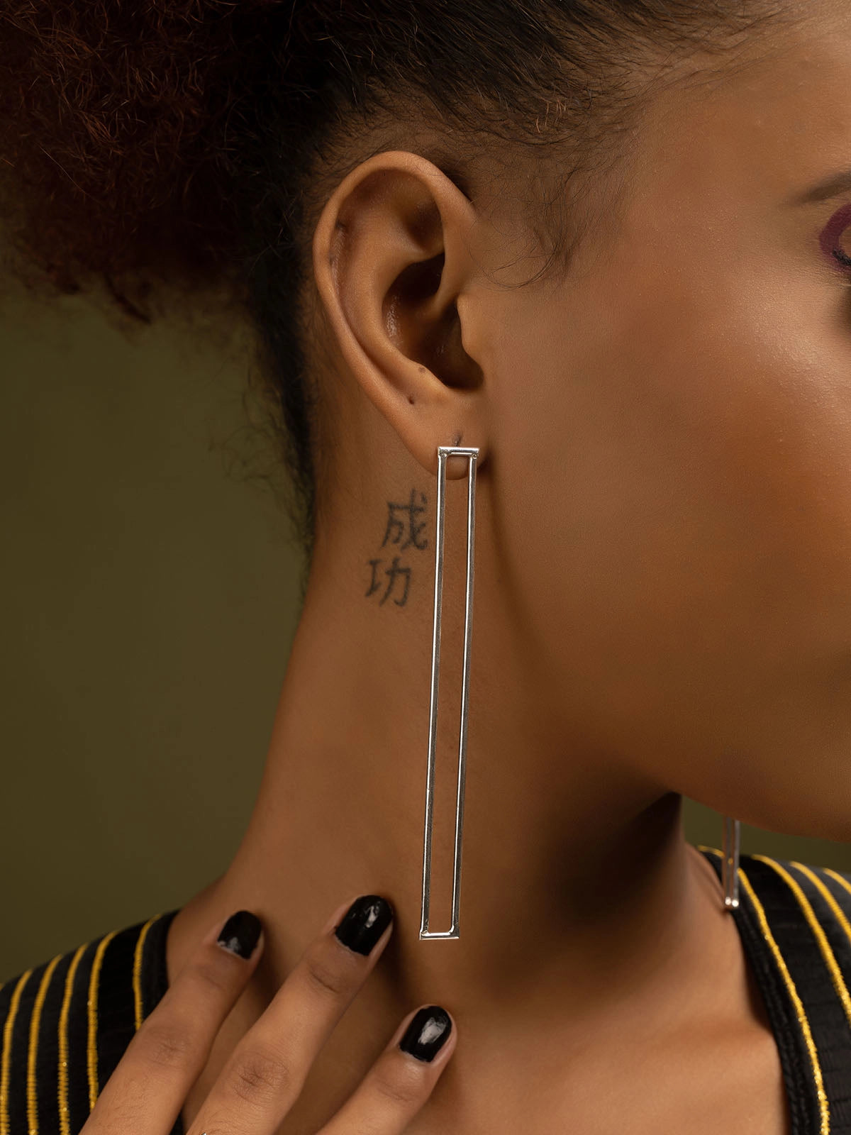 Boucles queenserere argent faitmain design artisanat senegal afrique