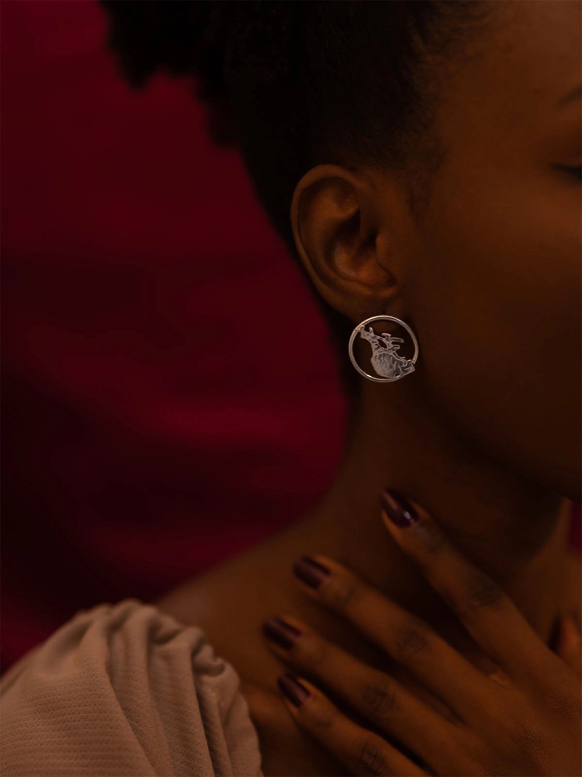Boucles renaissance cercle argent design faitmain artisanat afrique senegal
