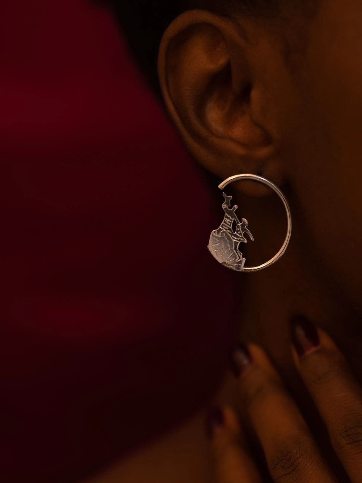 Boucles renaissance small argent design faitmain artisanat afrique senegal