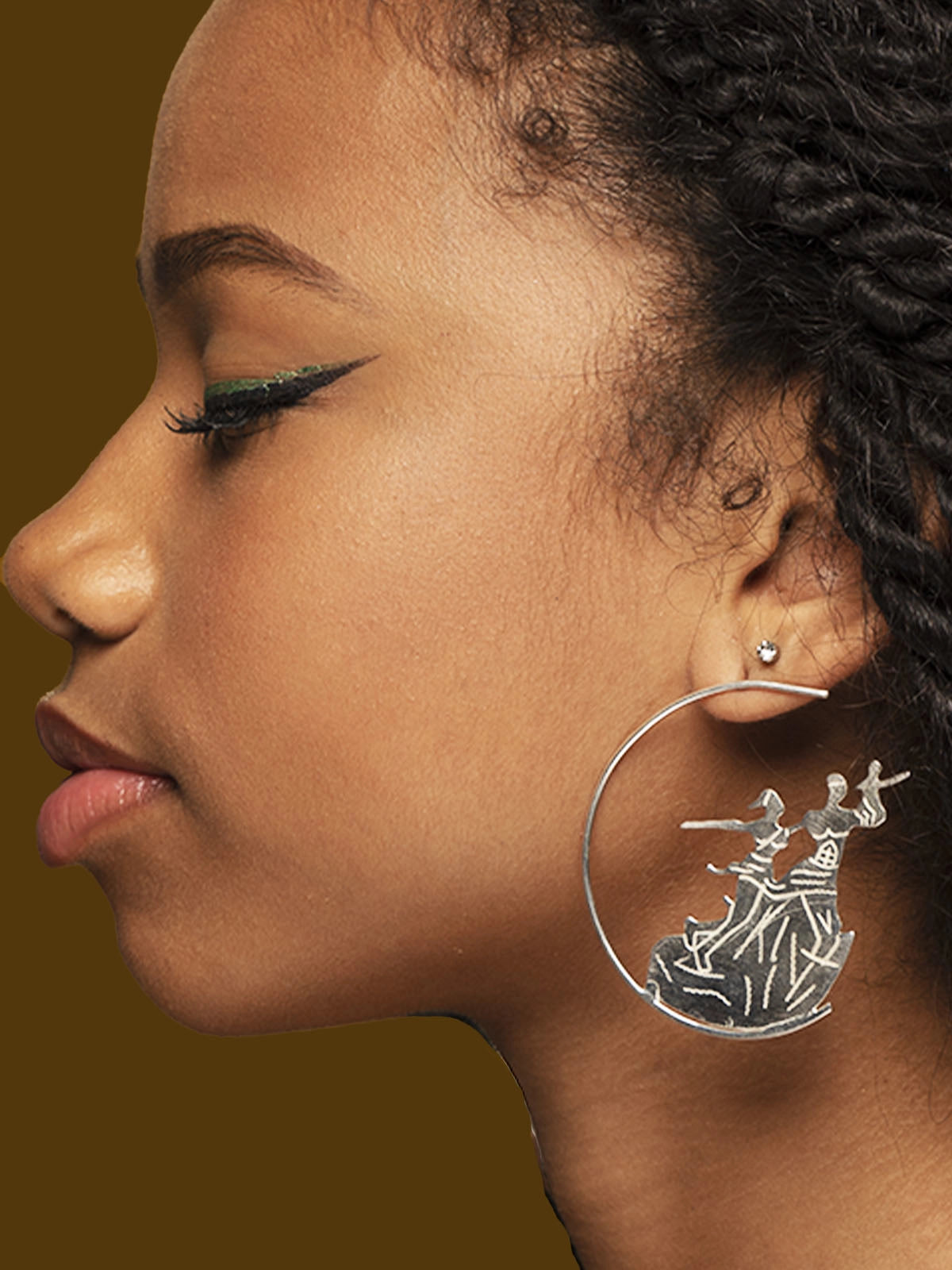 Boucles renaissance standard argent design faitmain artisanat afrique senegal