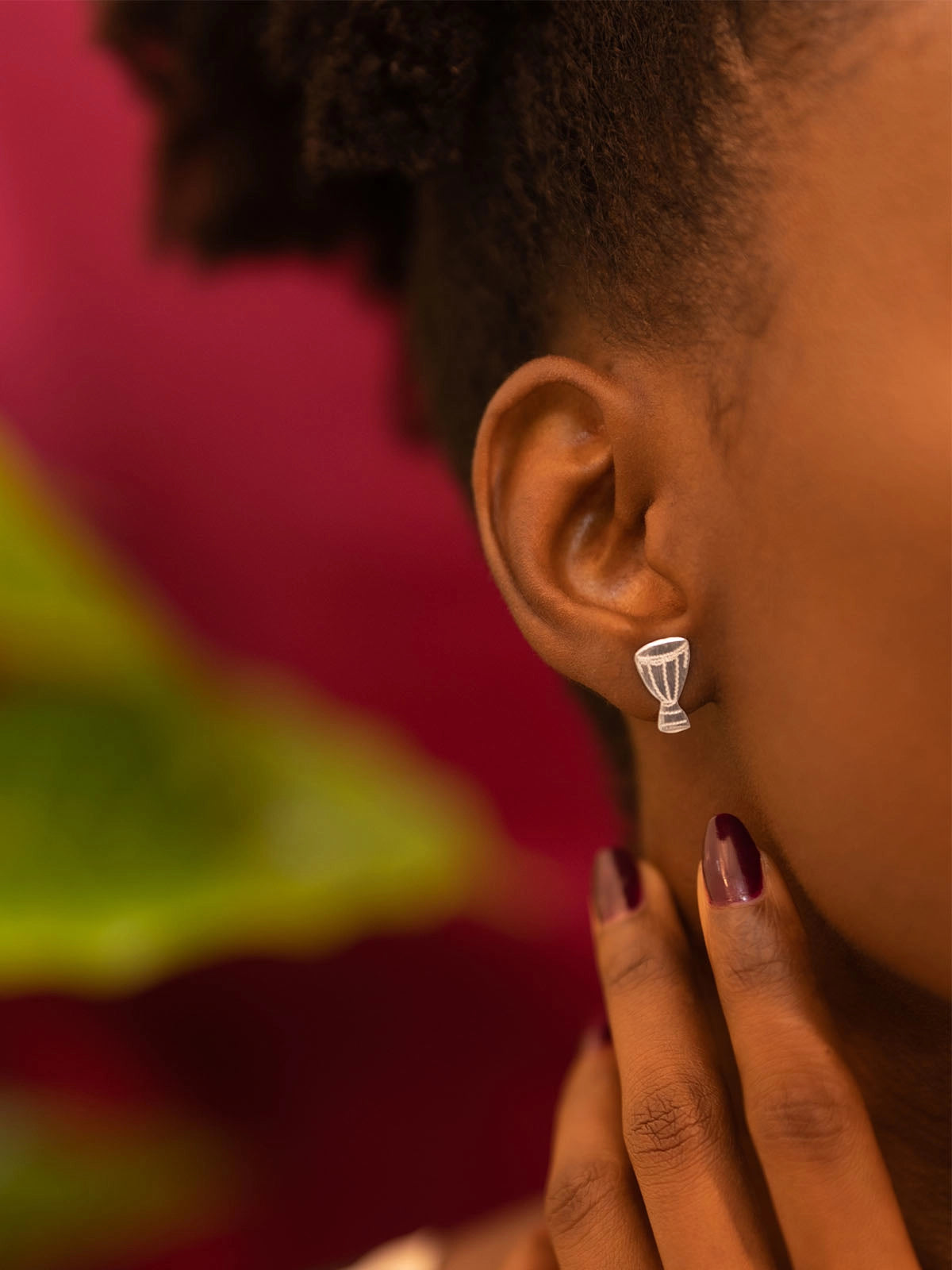 Boucles tamtam argent design faitmain artisanat afrique senegal