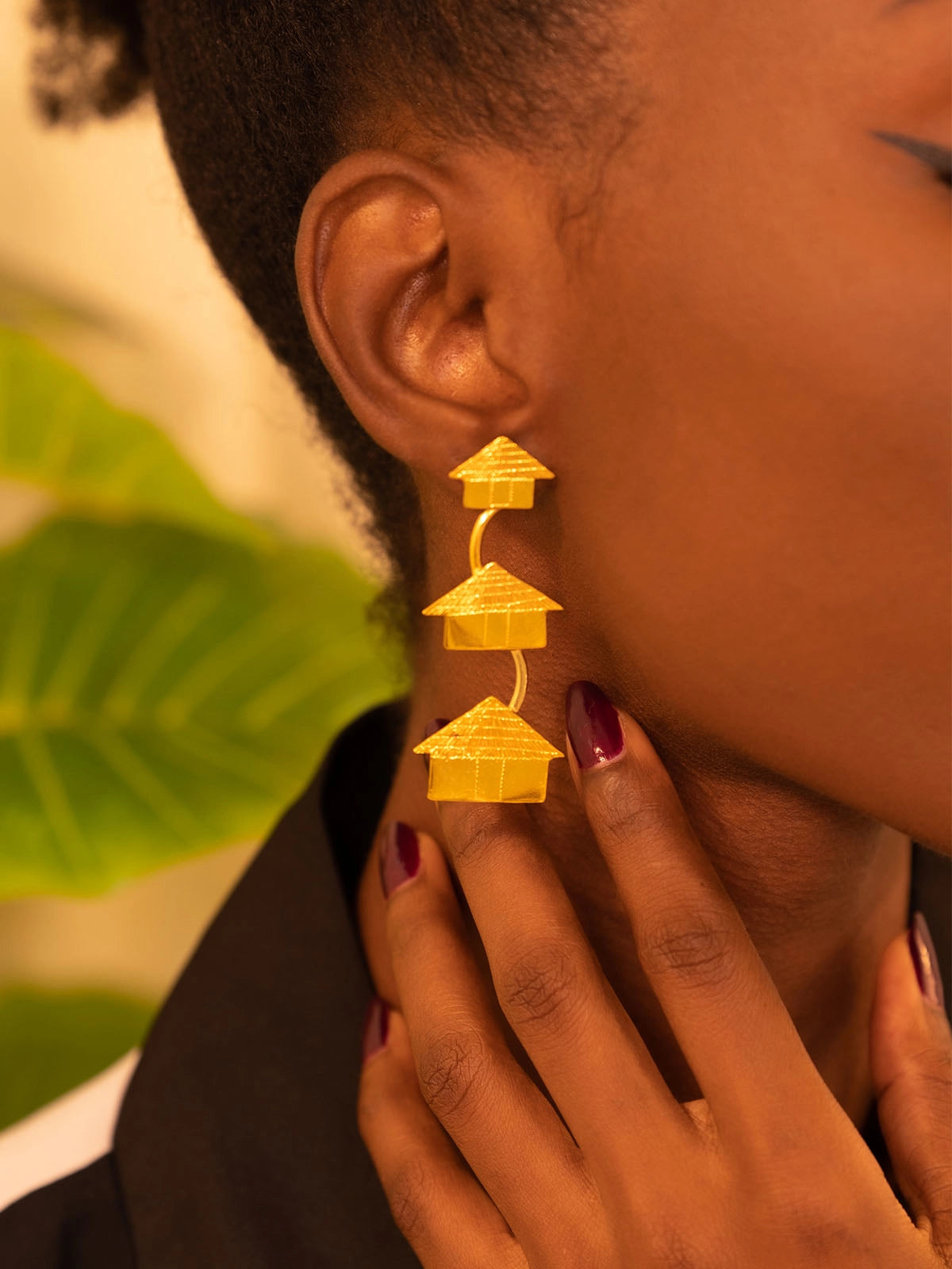 boucles kedougou trio bronze bronze design artisanal fait main senegal afrique
